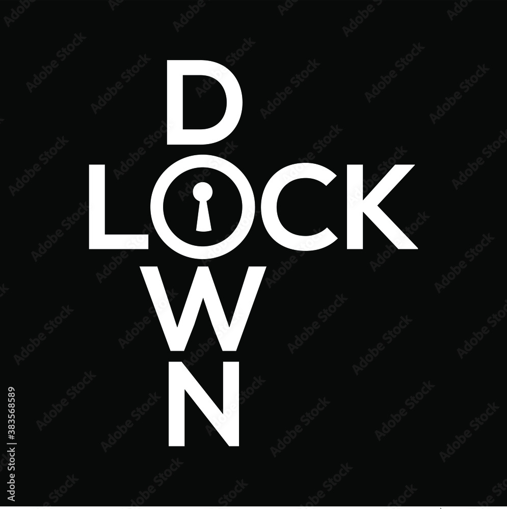 Lockdown logo design vector. icon lockdown,  Design element for logo, poster, card, banner, emblem, t shirt. Vector illustration
