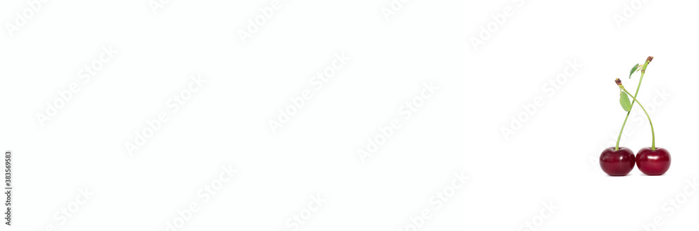 ripe cherry berries isolated on a white background ripe cherry berries isolated on a white background