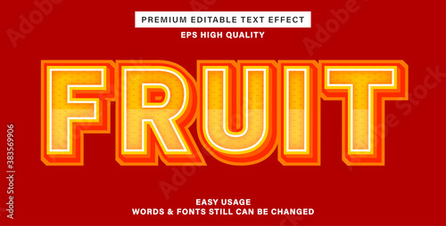 Text effect style fruit