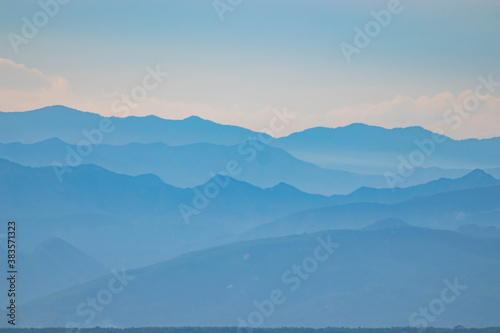 mountain landscape with clouds