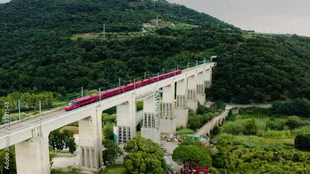 Treno in transito sul ponte Treno in transito sul ponte