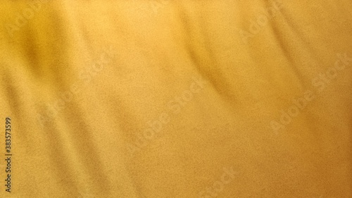 golden flag cloth in full frame with selective focus. 3D Illustration of festive gold colored garment with clean natural linen texture as luxury background celebration template concept