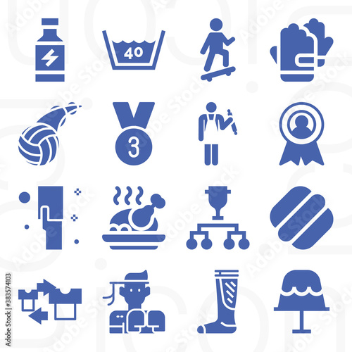 16 pack of pan  filled web icons set