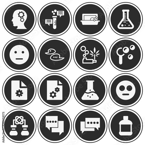 16 pack of inert  filled web icons set