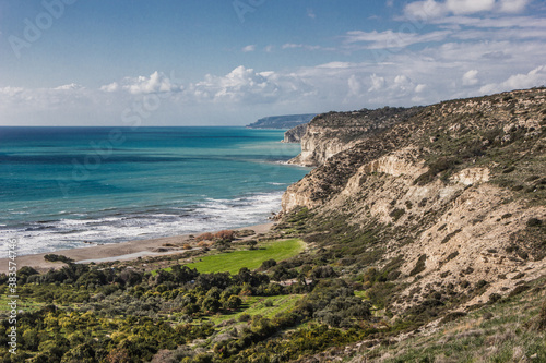 Mediterranean coast on the island of Cyprus