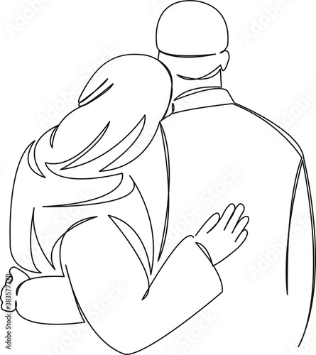 muslim couple in love