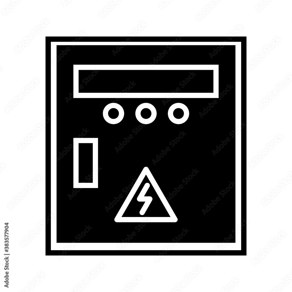 electric panel box vector. Electric distribution icon. editable. vector illustration on white background electric panel box vector. Electric distribution icon. editable. vector illustration on white background