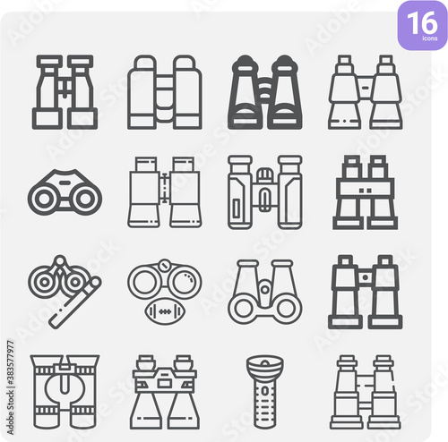 Simple set of sie related lineal icons.