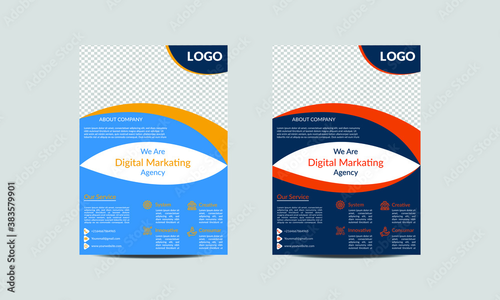 Fototapeta premium Business strategy flyer design template
