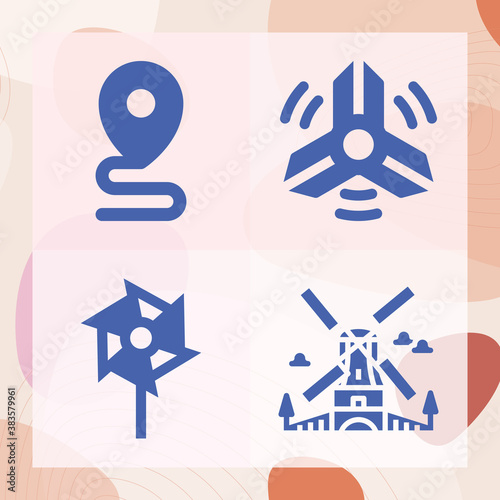 Simple set of rotation related filled icons