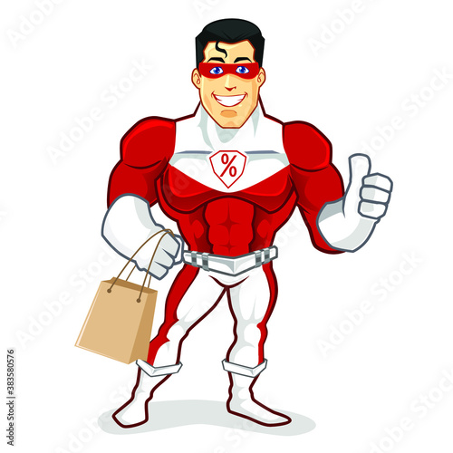 superhero mascot cartoon in vector
