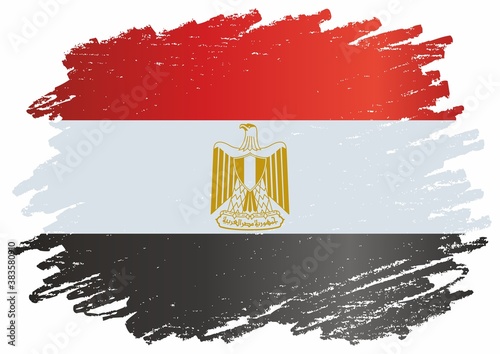 Flag of Egypt, Arab Republic of Egypt. Bright, colorful vector illustration.