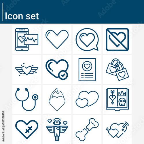 Simple set of marrow related lineal icons.