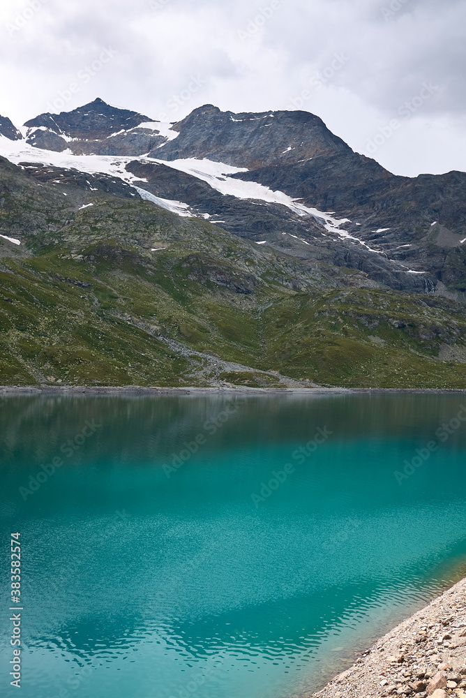 View of Lago Bianco and Lago Nero from Bernina pass View of Lago Bianco and Lago Nero from Bernina pass