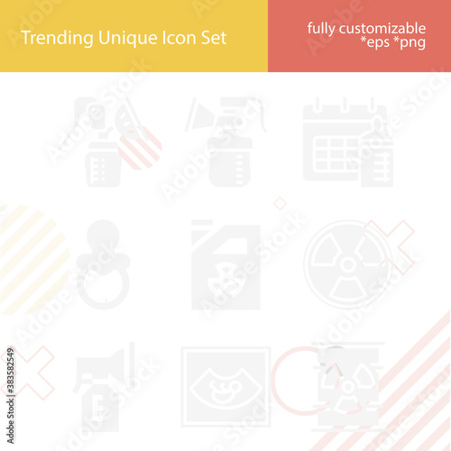 Simple set of morbidity related filled icons.