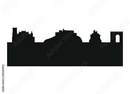 skyline of granada city in spain. 