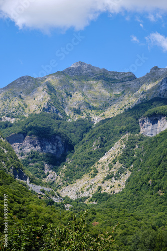 Landscape From Vagli lake and apuan mountains