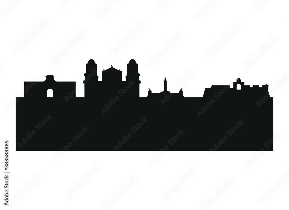 skyline of cadiz city in spain.