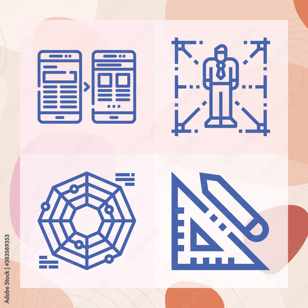 Simple set of kilometers related lineal icons Simple set of kilometers related lineal icons