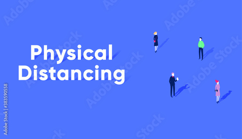 Social distancing or physical distancing to prevent spreading the virus