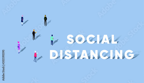 Social distancing or physical distancing to prevent spreading the virus