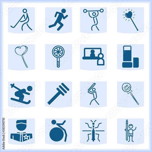Poses  related simple set. 16  filled