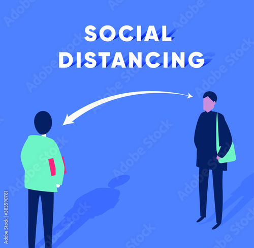 Social distancing or physical distancing to prevent spreading the virus