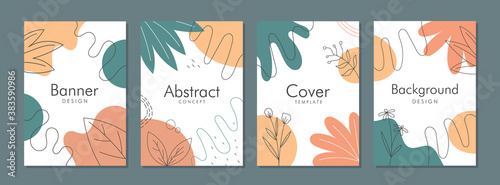 Set of abstract creative artistic templates. Universal cover Designs for Annual Report, Brochures, Flyers, Presentations, Leaflet, Magazine, Stories.