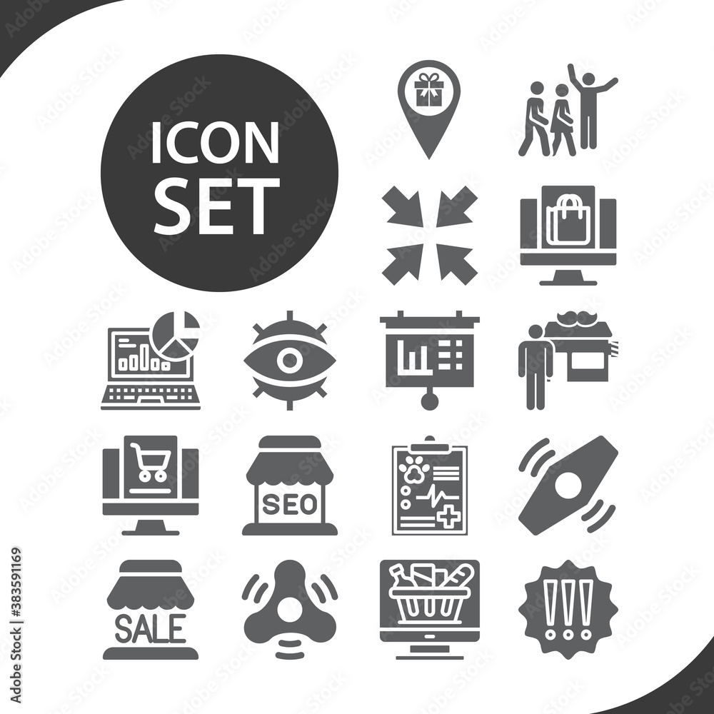 Simple set of inform related filled icons.