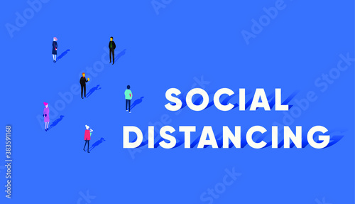Social distancing or physical distancing to prevent spreading the virus