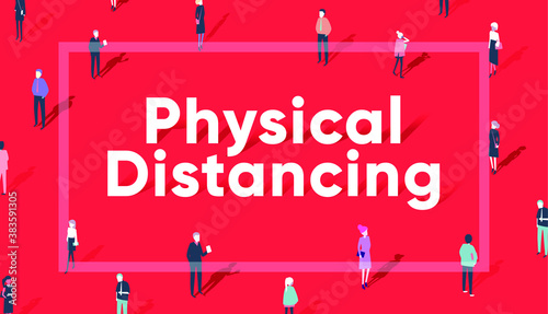 Social distancing or physical distancing to prevent spreading the virus