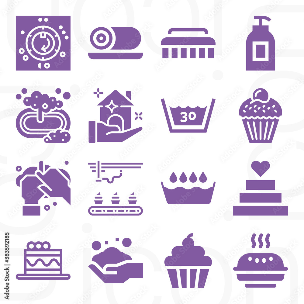 16 pack of sponge filled web icons set 16 pack of sponge filled web icons set