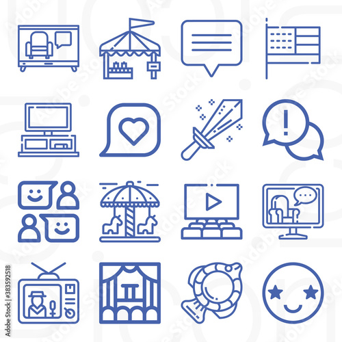 16 pack of tonight  lineal web icons set