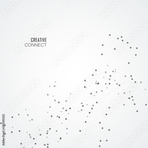 Abstract illustration with abstract connect lines for wallpaper design.