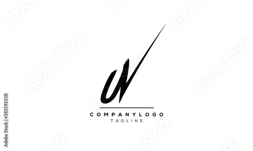 Alphabet letters Initials Monogram logo UV,VU,U and V