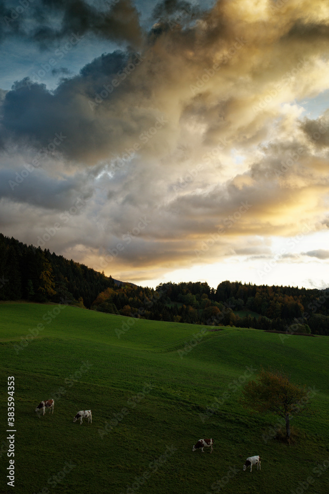 Obraz premium Ciel d'automne à Villard De Lans