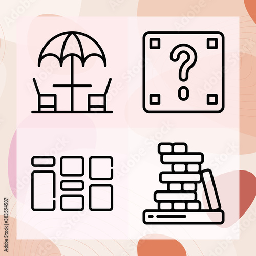 Simple set of flats related lineal icons