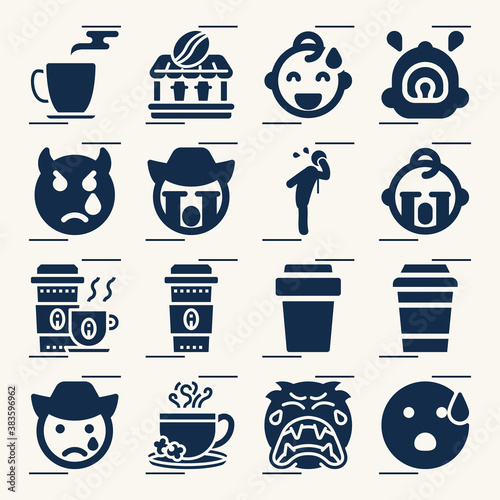 Simple set of tears related filled icons.