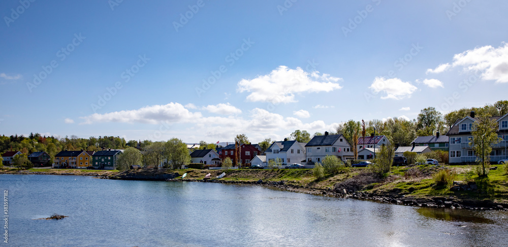 View of  a city by the sea ,Nordland county