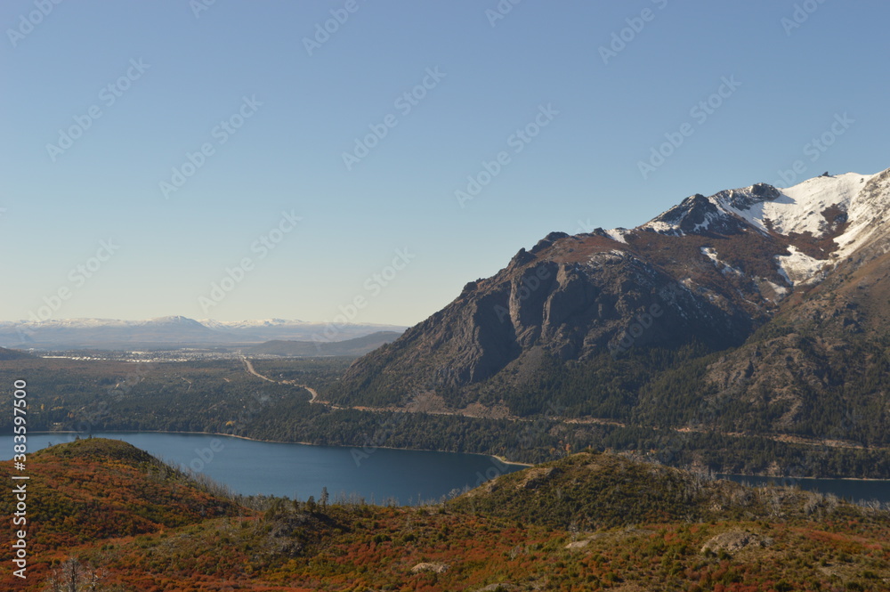 Hiking in the mountains and around the lakes of Bariloche and San Martin in Argentina Hiking in the mountains and around the lakes of Bariloche and San Martin in Argentina
