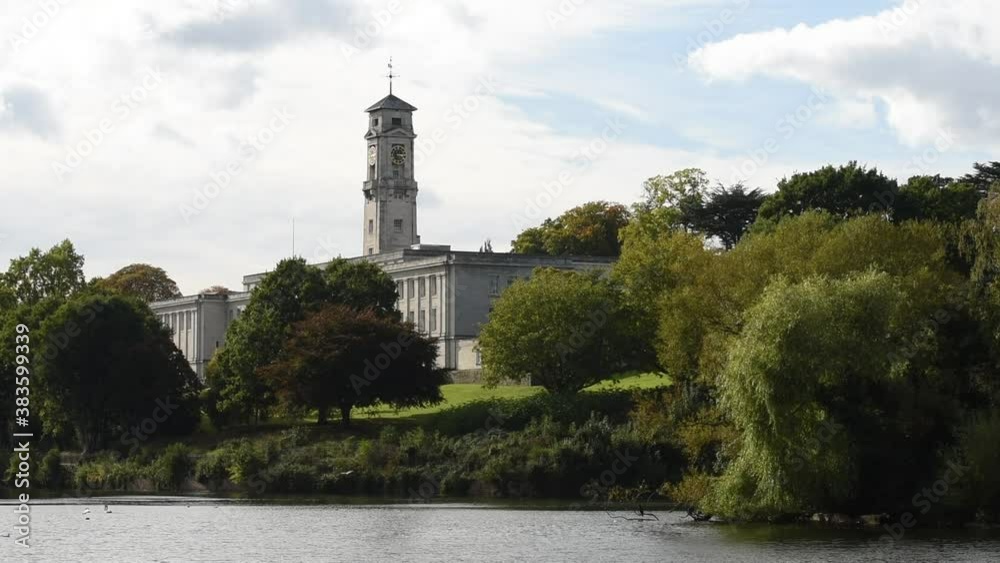 Nottingham, England - October 07, 2020: The School of English Building on the University Park is The University of Nottingham’s largest campus. Nottingham, England - October 07, 2020: The School of English Building on the University Park is The University of Nottingham’s largest campus.
