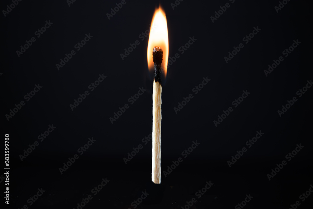 Matchsticks has ignited, showing fired light up in isolated. Matchsticks has ignited, showing fired light up in isolated.