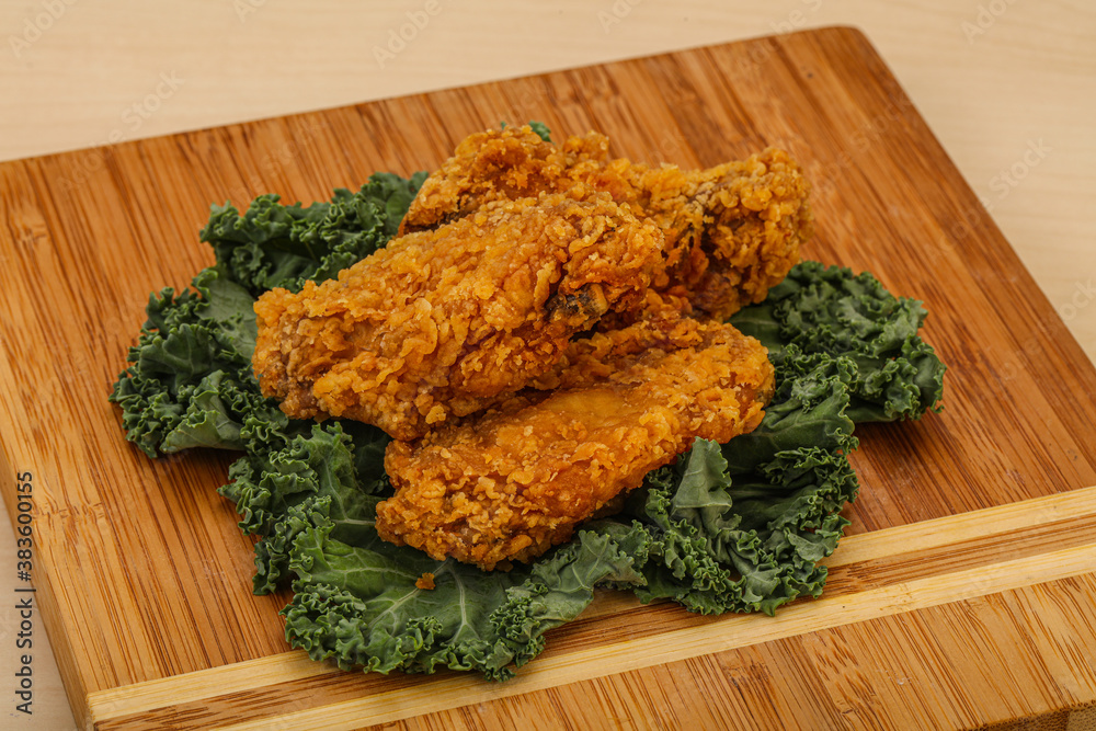 Hot fried crispy chicken wings Hot fried crispy chicken wings