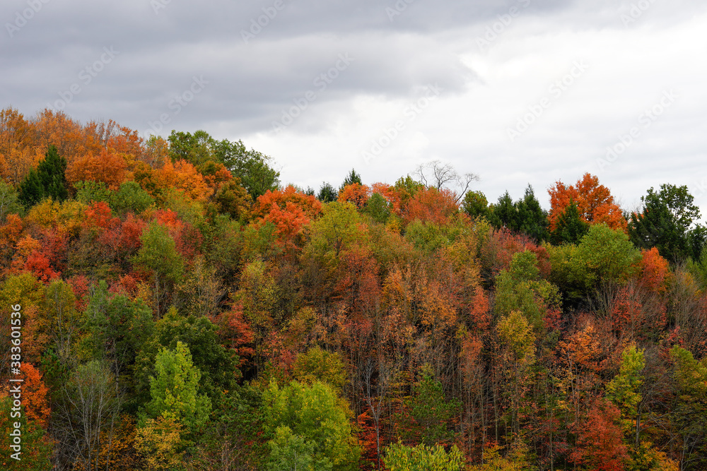 Beautiful scenic view of the mountains in Western Pennsylvania. October, fall foliage. Beautiful scenic view of the mountains in Western Pennsylvania. October, fall foliage.