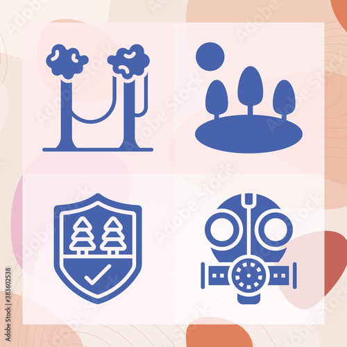 Simple set of milieu related filled icons