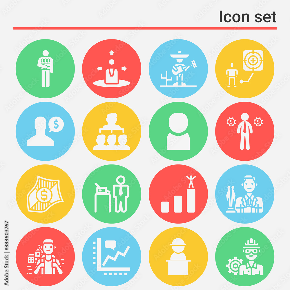 16 pack of entrepreneur filled web icons set 16 pack of entrepreneur filled web icons set