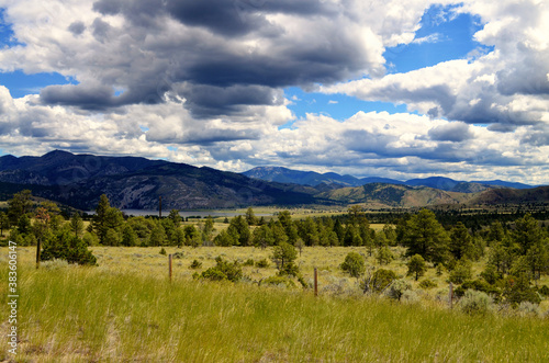 Montana - Highway 12 Cloudy Countryside to Helena