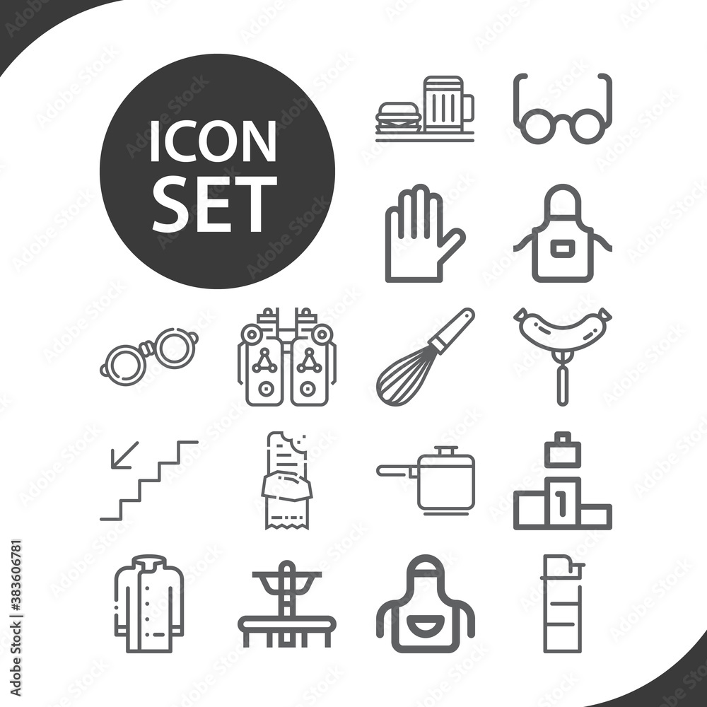 Simple set of shades related lineal icons. Simple set of shades related lineal icons.