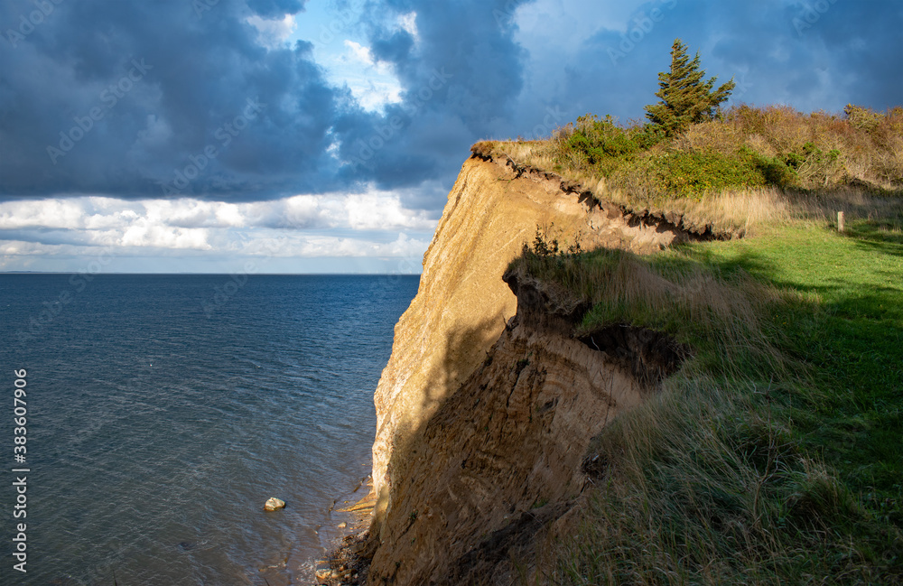 cliff coast, sandstone geological structure