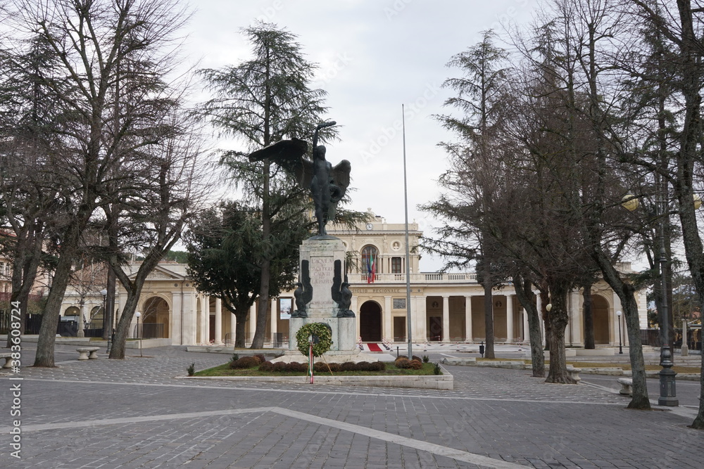 Obraz premium L'Aquila city in the winter, Italy
